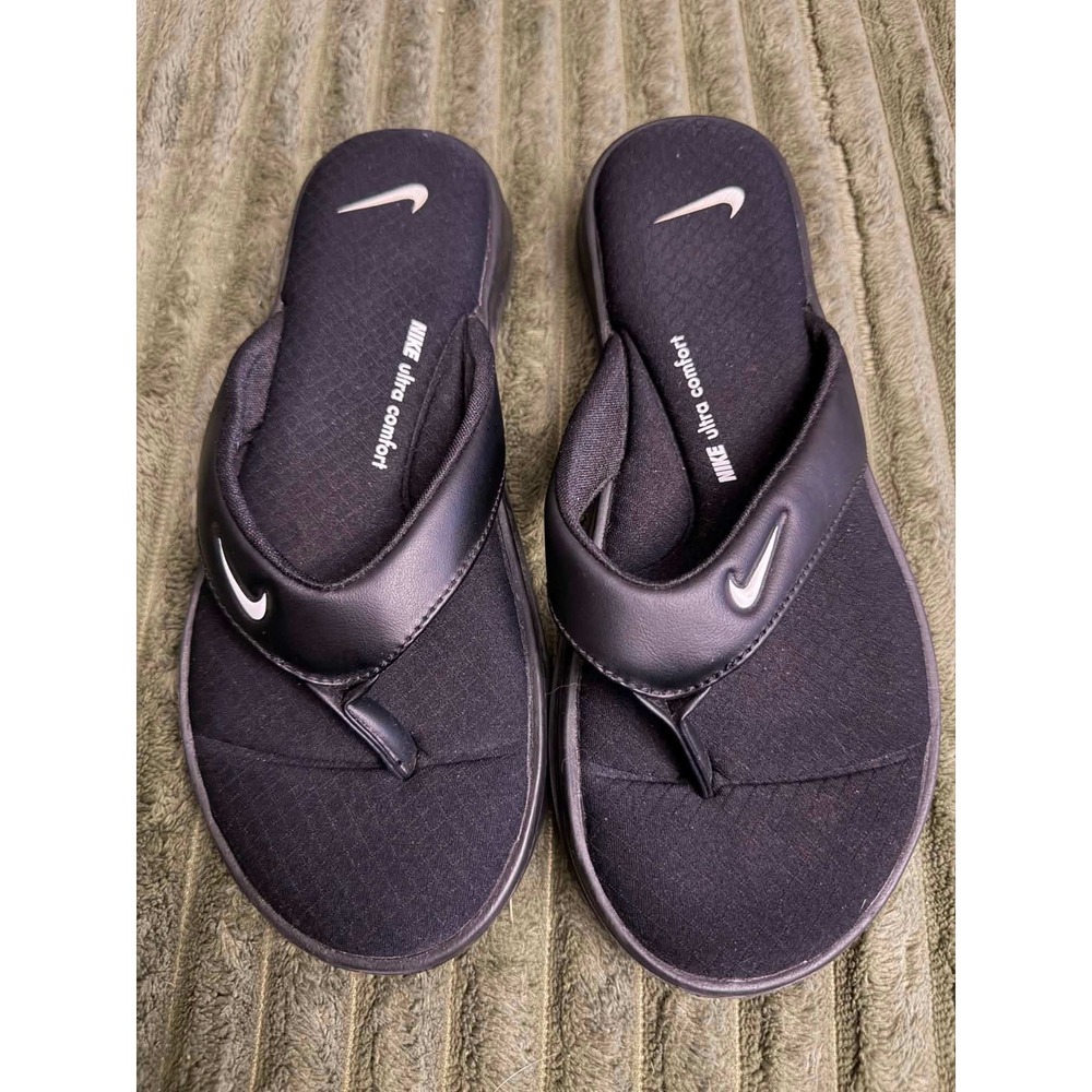 Nike Womens 6 Black Ultra Comfort Thong Sandals Athletic Flip Flops 882695-002